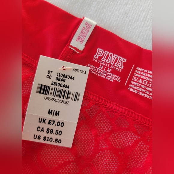 PINK Floral Lace Extra Low Rise Cheekster Set - Picture 7 of 8